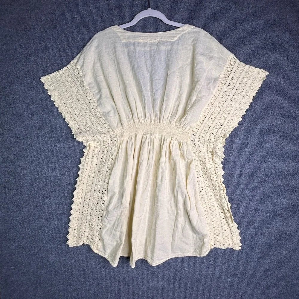 Seaspice Resort Wear Cover‎ Up Top Beach Size Xl Yellow Bohemian